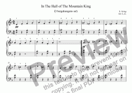 page one of In the Hall of The Mountain King (I Dovregubbens Hall) Piano Solo