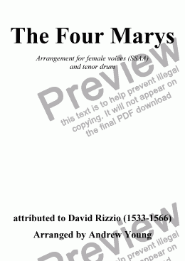 page one of The Four Marys