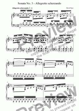 page one of Sonata No. 3 - Allegretto scherzando