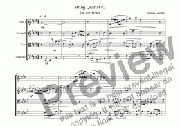 page one of String Quartet #2 - 2nd mvt.