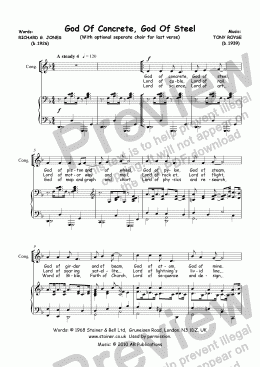 page one of Hymn Tune: God Of Concrete, God Of Steel