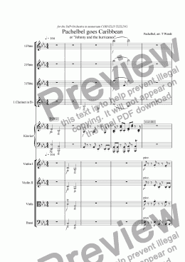 page one of Pachelbel meets Caribbean High-School