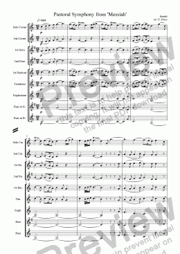 page one of Pastoral Symphony from ’Messiah’