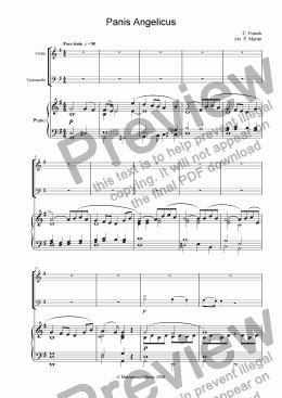 page one of Panis Angelicus - Piano Trio