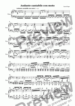 page one of Sonata No. 4 Andante cantabile con moto