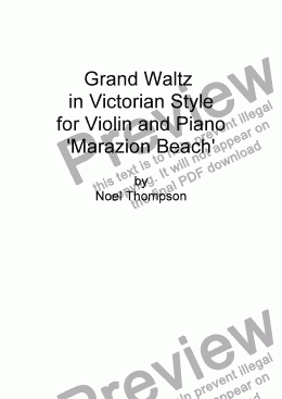 page one of Grand Waltz in Victorian Style -violin & piano, now with solo part