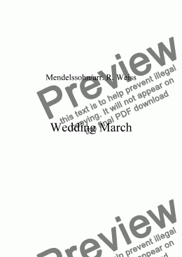 page one of Mendelssohn Wedding March (flute & cello)