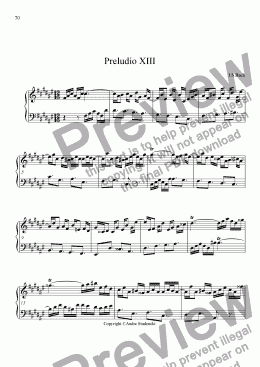page one of Preludio&Fugue 13-book 1