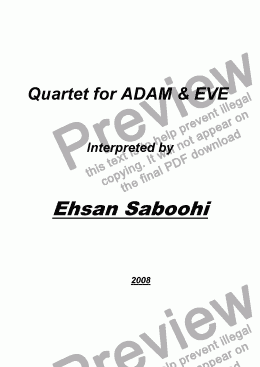 page one of Quartet for ADAM & EVE