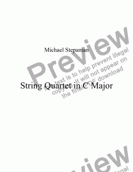 page one of String Quartet in C Major