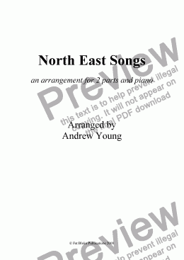page one of North East Folk Songs