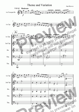 page one of Theme and Variation