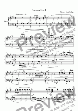 page one of Sonata No.1 "I: Sostenuto"