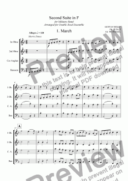 page one of Second Suite in F - March