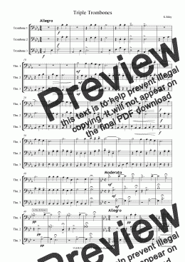 page one of Triple Trombones