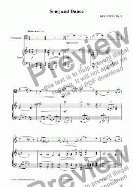 page one of Song & Dance Op. 8