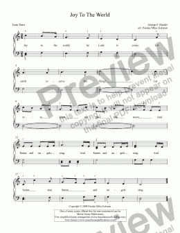 page one of Joy to the World (Easy Piano/Vocal)