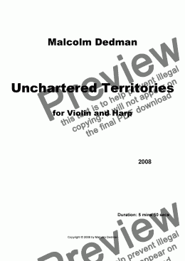 page one of Unchartered Territories