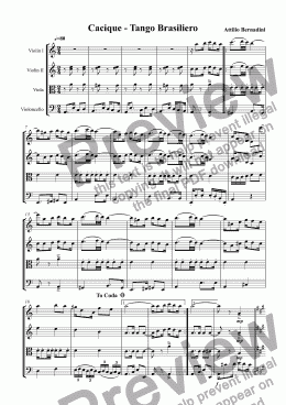 page one of Cacique - Tango Brasiliero