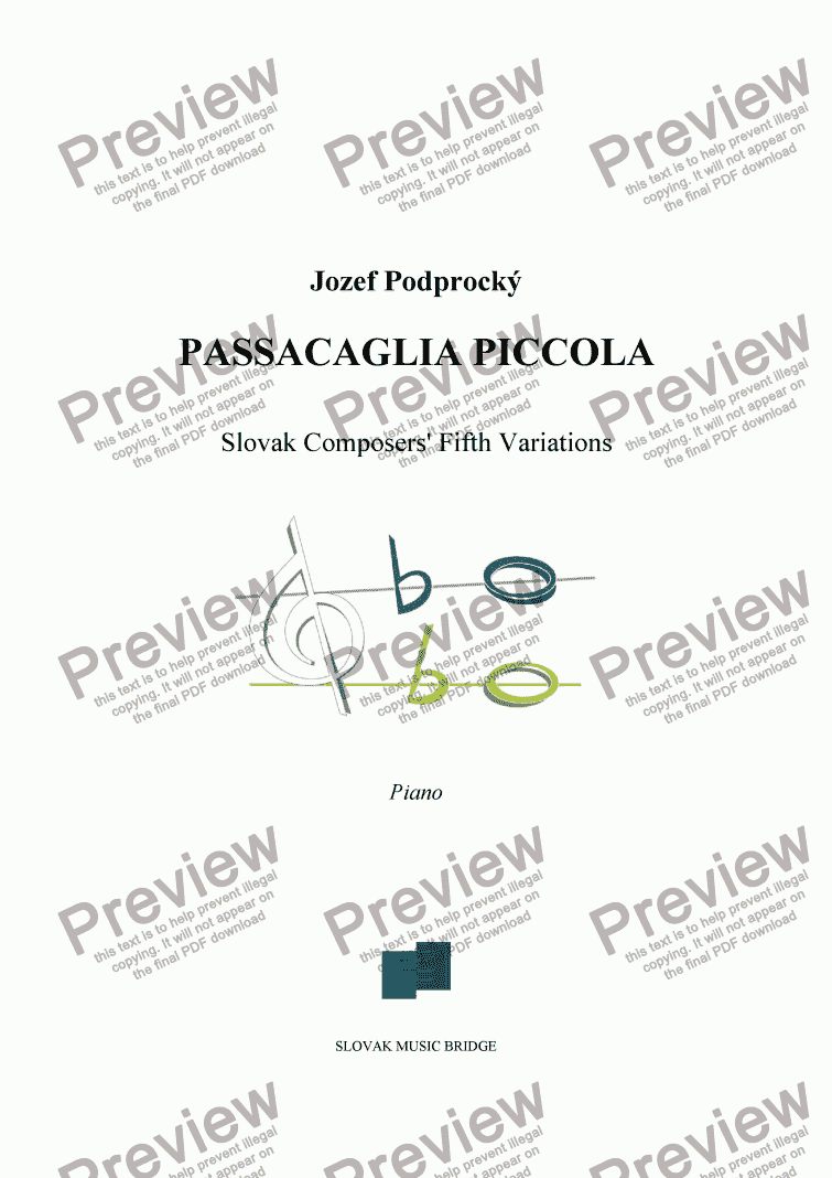 page one of Passacaglia Piccola