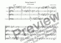 page one of String Quartet #2 - 3rd mvt.