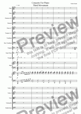 page one of Concerto for Piano and Orchestra - Third Movement