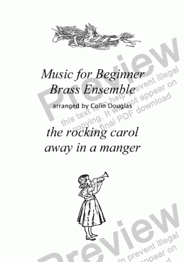 page one of Rocking Carol/Away in a Manger