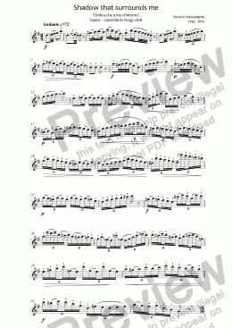 page one of Mercadante Shadow for Solo flute