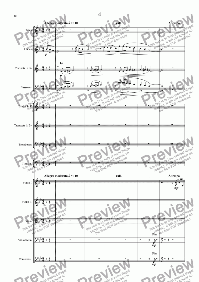 page one of A Wealden Symphony - Fourth Movement