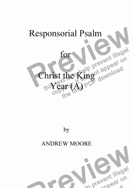 page one of Christ the King (Year A)