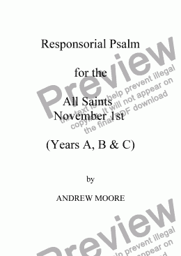 page one of All Saints - Nov 1st Year A