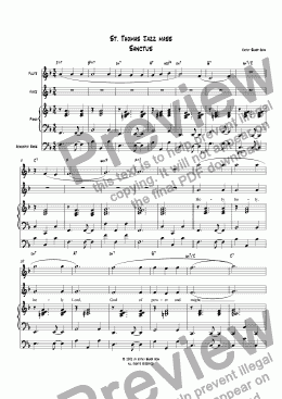 page one of St. Thomas Jazz Mass - Sanctus