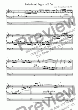 page one of Prelude and Fugue in E flat