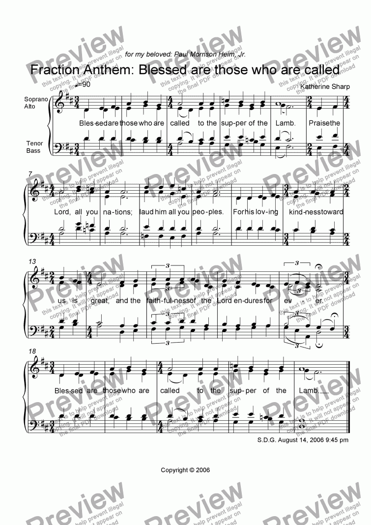 page one of Fraction Anthem
