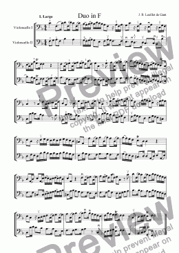 page one of Cello Duet in F