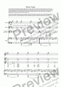 page one of Silent Night (Trio)