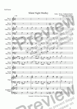 page one of Instant Ensemble:  Silent Night Medley