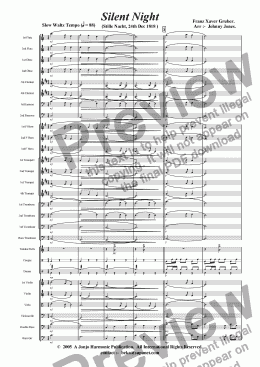 page one of Silent Night   (Orchestra  Slow Waltz  Latin Feel)