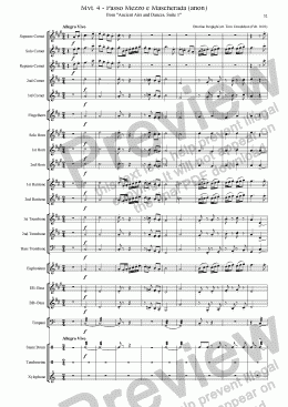 page one of BRASS BAND - Mvt. IV - Ancient Airs and Dances
