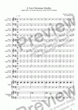 page one of Instant Ensemble:  A Fun Christmas Medley