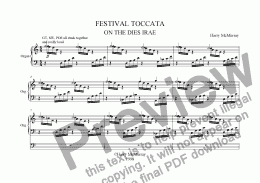 page one of Festival Toccata on the Dies Irae