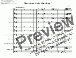 page one of March from ’Judas Maccabaeus’ for Flexible Band (School Junior Band Series)