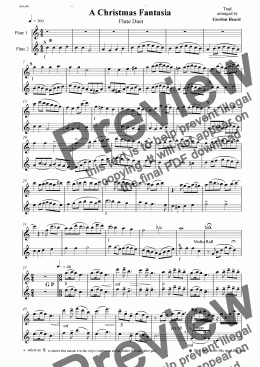 page one of Christmas Fantasia Flute Duet