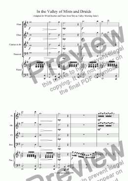 page one of Mists and Druids (Piano and Woodwind)