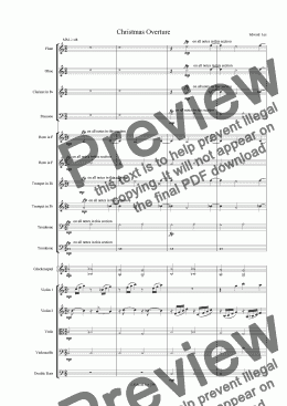 page one of Christmas Overture