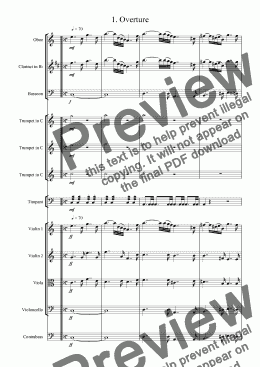 page one of Seven Day Symphony  - 1. Monday - Overture.