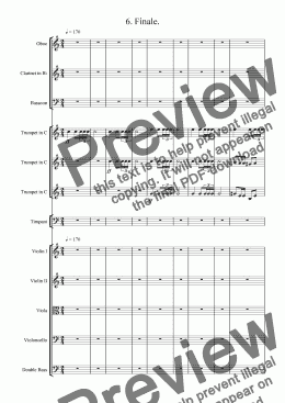 page one of Seven Day Symphony  - 6. Saturday - Finale.