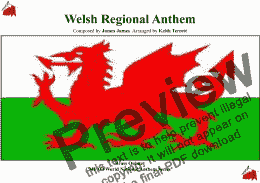 page one of Welsh Regional Anthem Anthem for Brass Quintet ''Land of my Father'' (MFAO World National Anthem Series)