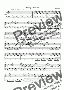 page one of Hanley's Theme