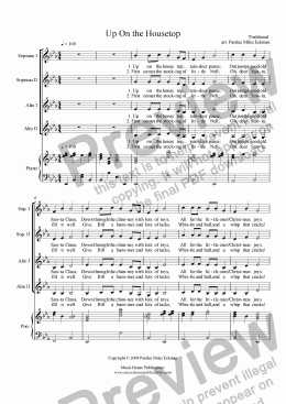 page one of Up On the Housetop (Women's Vocal Quartet)